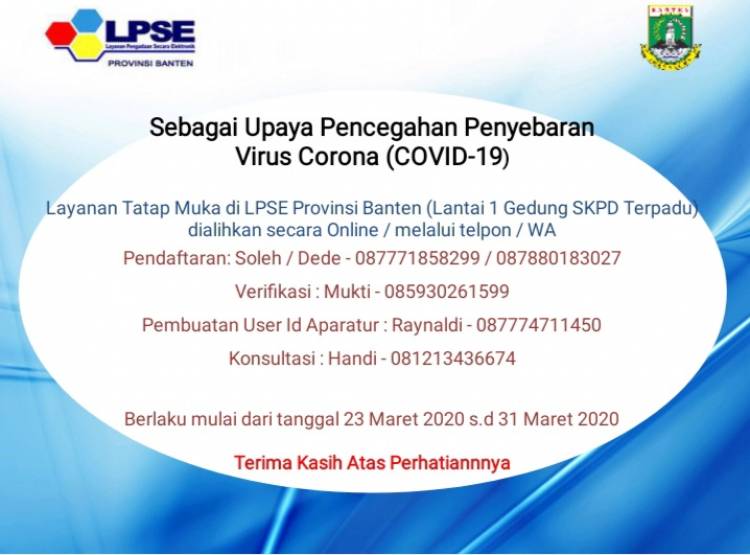 Layanan Tatap Muka LPSE Secara Online 