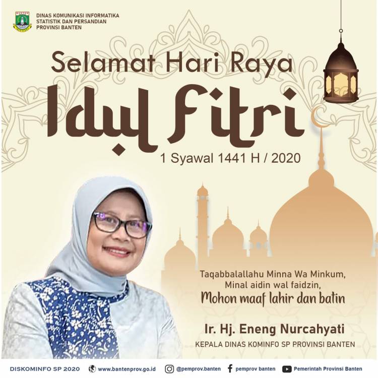 Kadis Kominfo Statistik dan Persandian Mengucapkan Selamat Hari Raya Idul Fitri 1441 H
