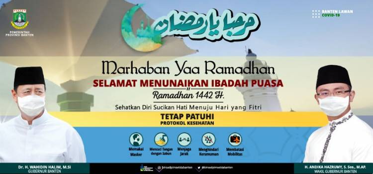 Pemprov Banten Ucapkan Selamat Menunaikan Ibadah Puasa Ramadhan 1442 H