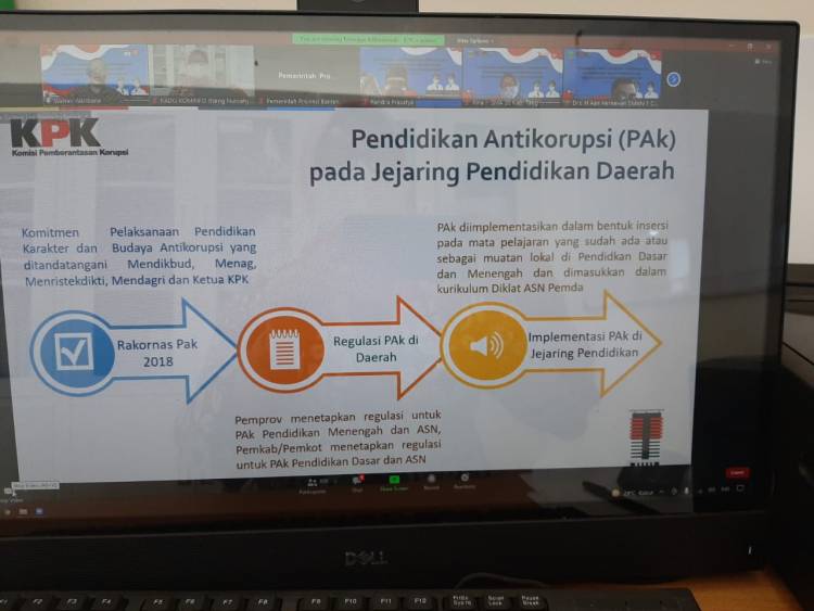 Virtual Meeting Sosialisasi Pendidikan Anti Korupsi 