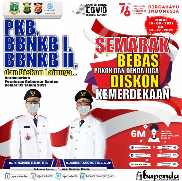 Semarak Bebas Denda dan  Diskon Kemerdekaan PKB, BNKB I dan BBNKB  II