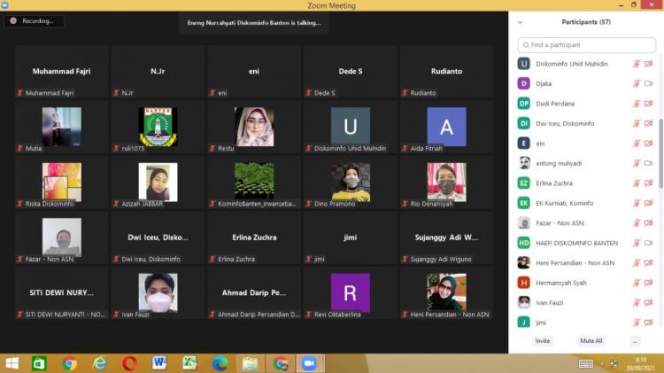 Agenda  Zoom Meeting Diskominfo 