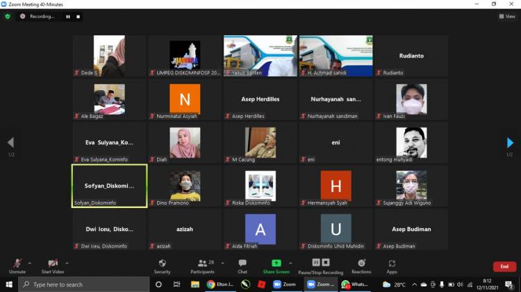 Zoom Meeting Diskominfo 