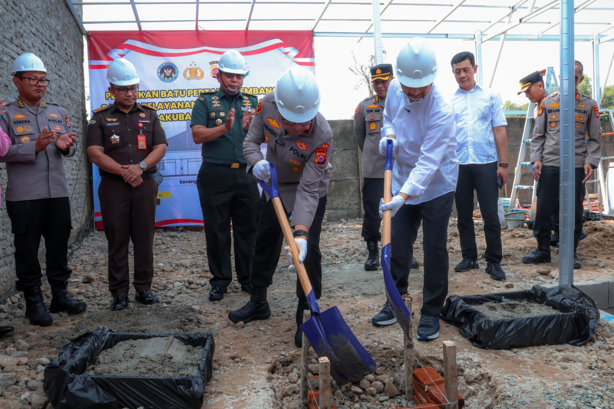 Wagub Banten A Dimyati Kusumah Bersama Wakapolda Banten Ikuti Grounbreaking SPPG Serentak